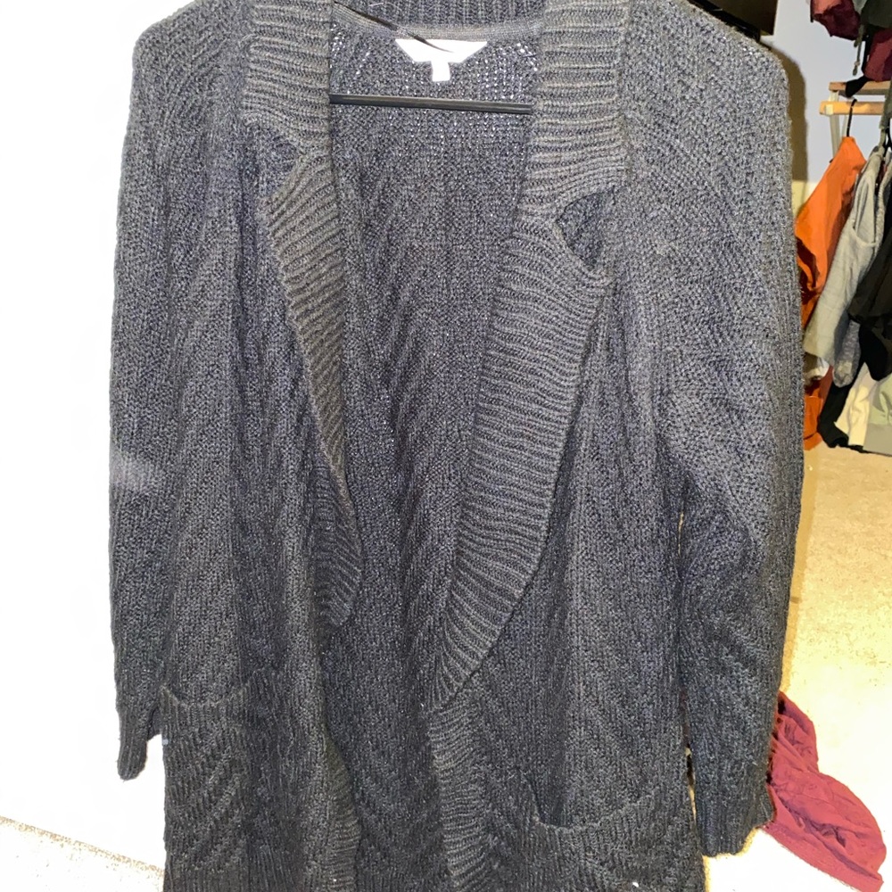 candies black knit cardigan with pockets